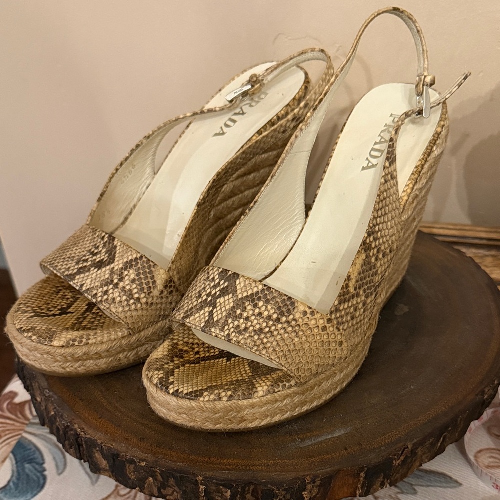 Prada Women's Snakeskin Espadrilles
